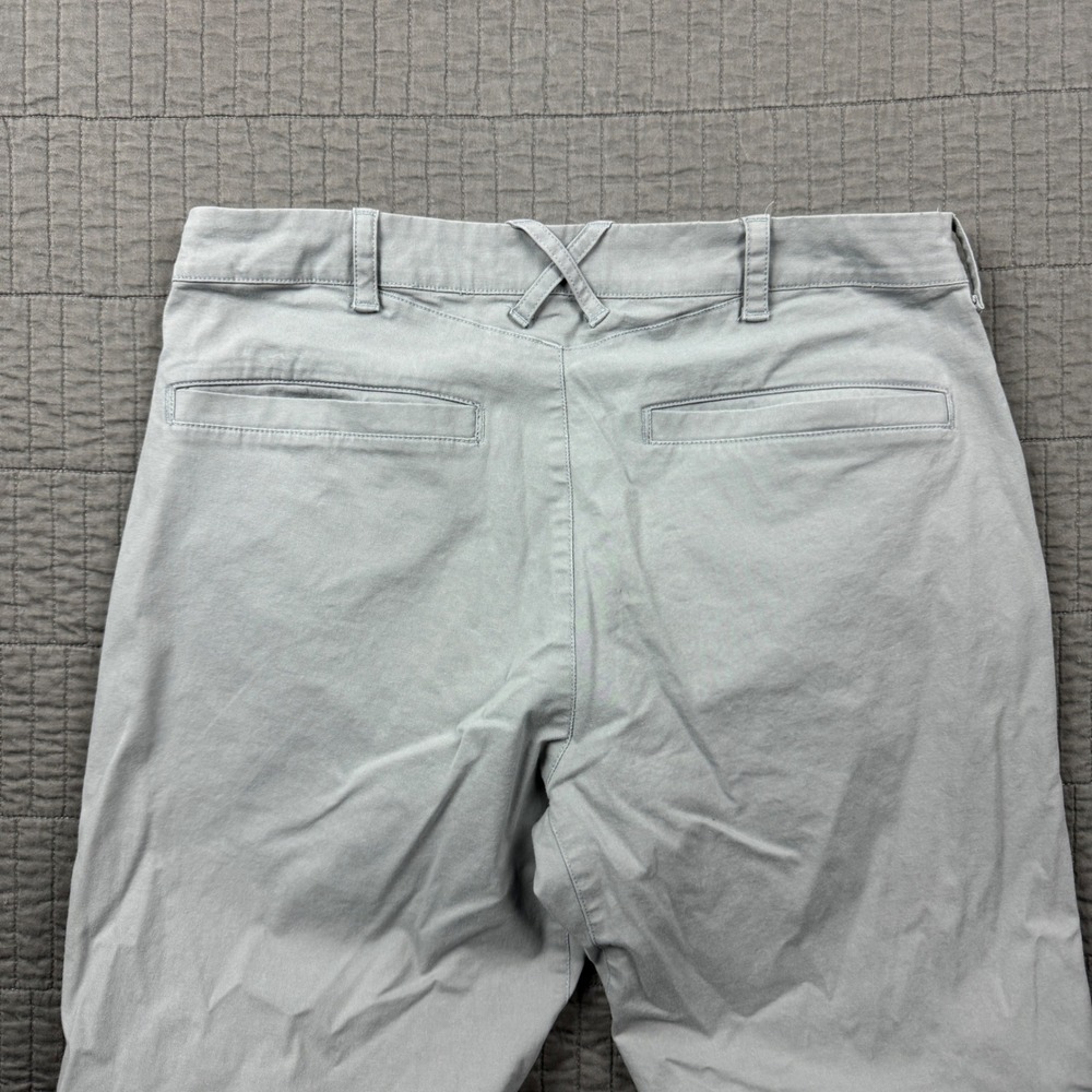Mack Weldon Radius Chino Pants Mens 32x32 (32x30) Grey Stretch Tech Performance - Picture 7 of 15